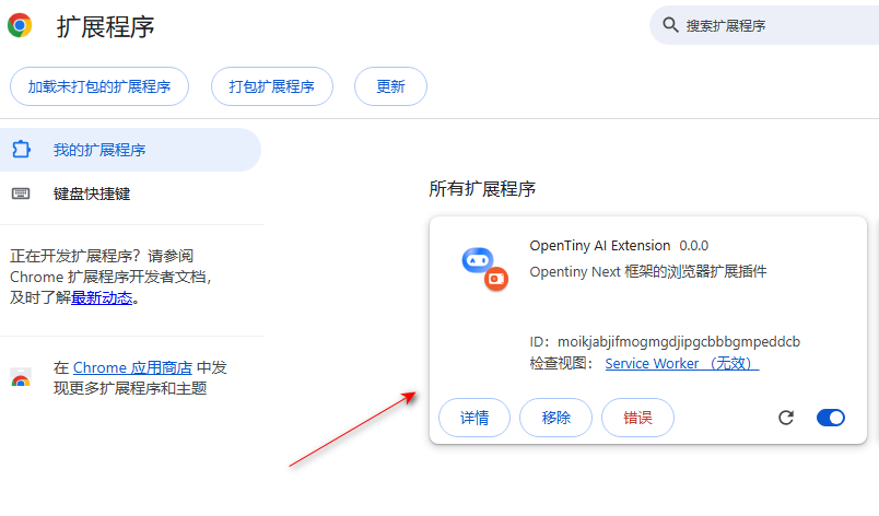扩展已启用